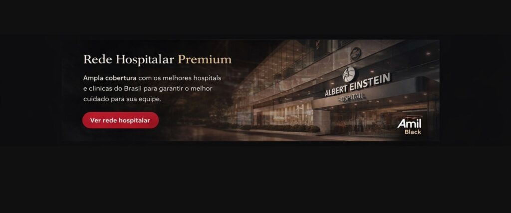 Rede hospitalar premium do Amil Black com hospitais de excelência