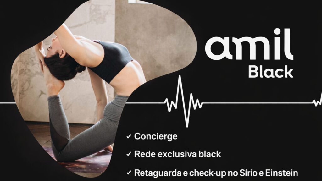 Plano de saúde Amil Black com concierge e rede premium incluindo Sírio-Libanês e Albert Einstein