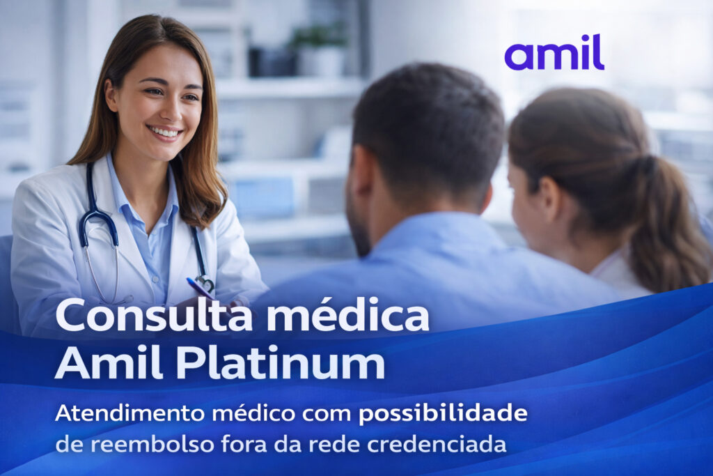 consulta médica amil platinum com possibilidade de reembolso fora da rede