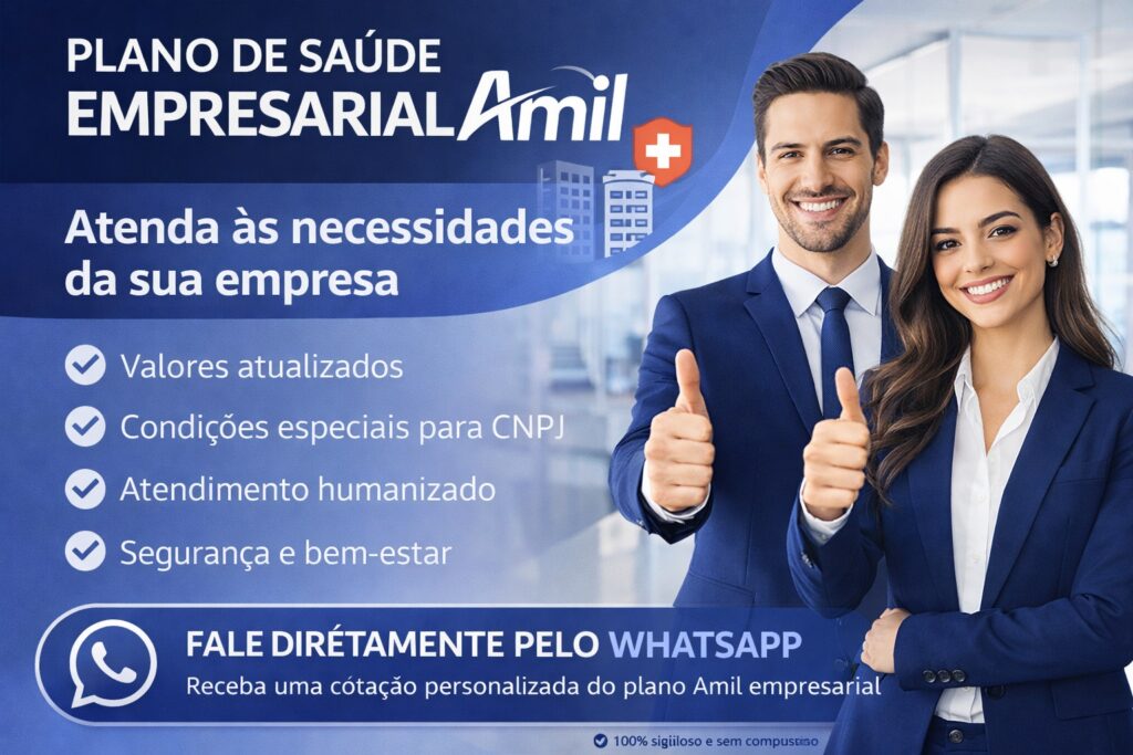 Contratar plano Amil empresarial para empresas com CNPJ com cotação personalizada e valores atualizados