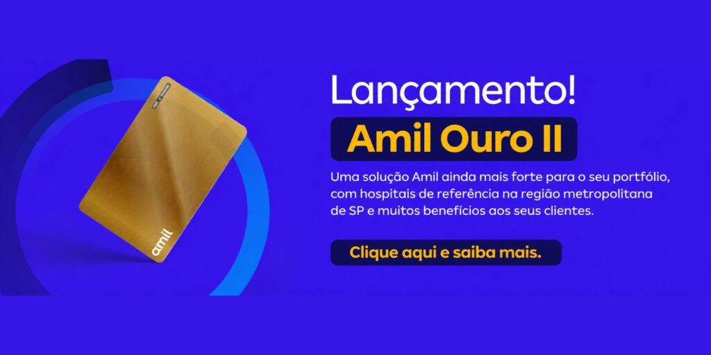 Amil Ouro II plano empresarial com rede premium em São Paulo