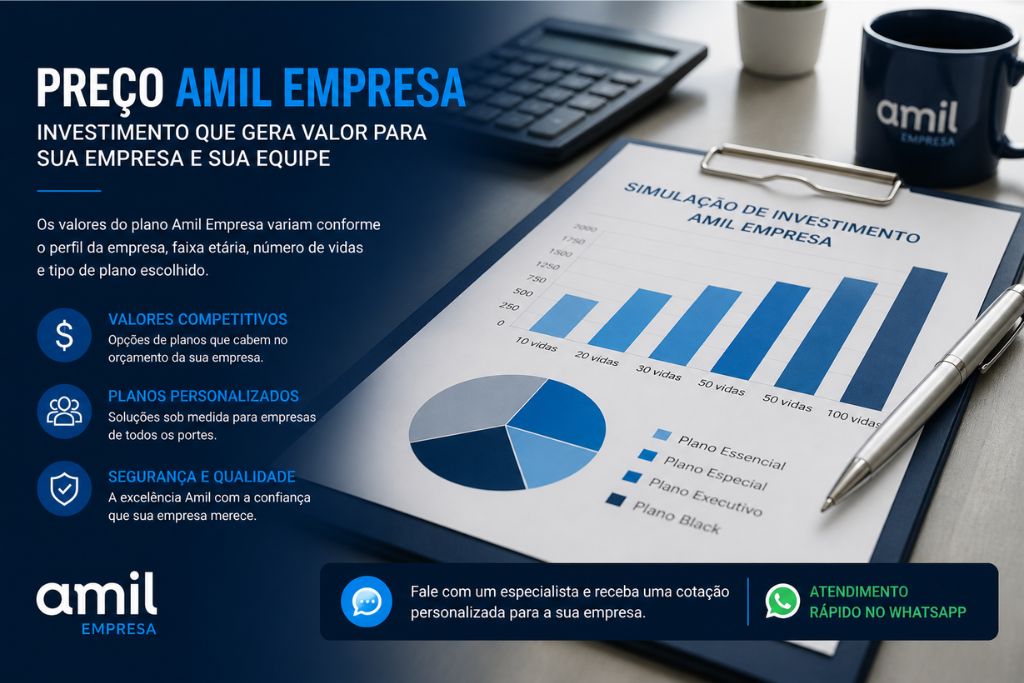 preço amil empresa plano de saúde empresarial