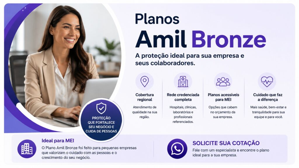 Planos Amil Bronze para MEI com cobertura regional