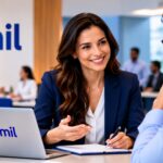 Consultora orientando empresário sobre prazos de carência Plano Amil Empresarial