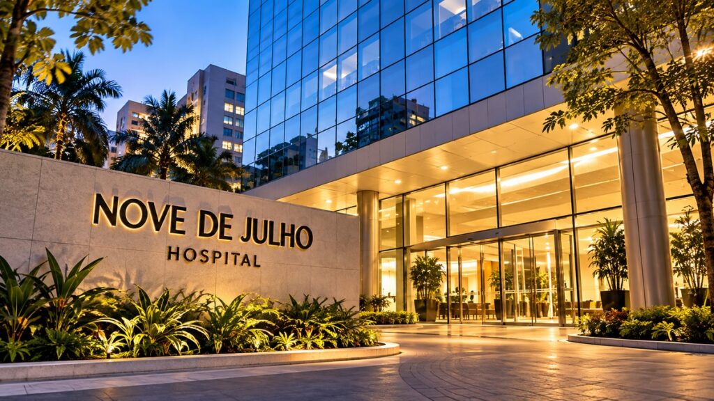 Fachada do Hospital Nove de Julho em São Paulo
